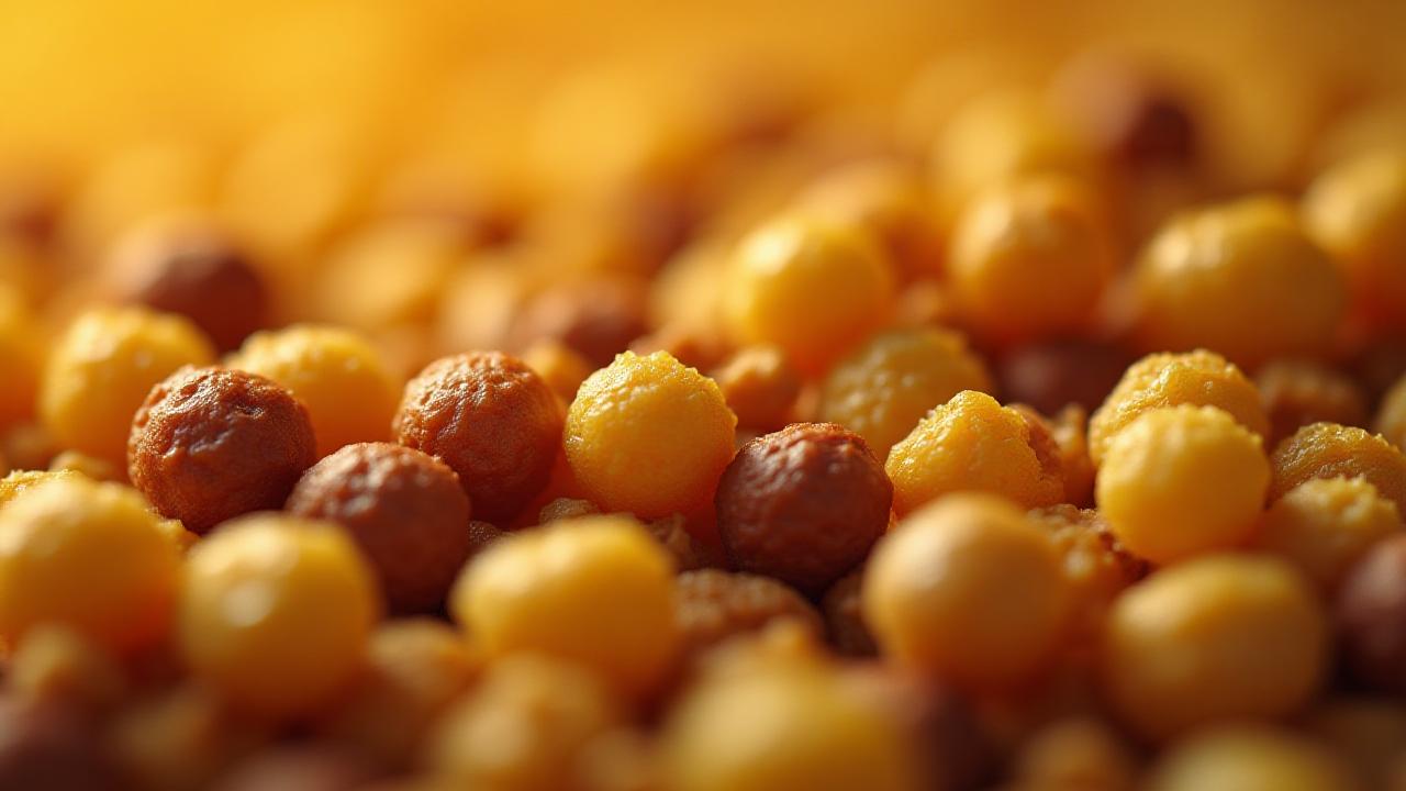 Close up of high-quality livestock feed grains