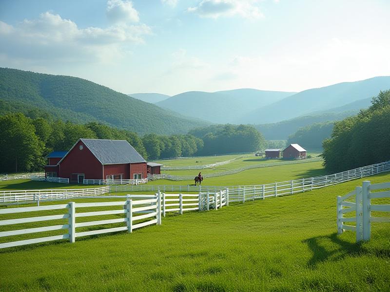 Equestrians training in a scenic New York landscape
