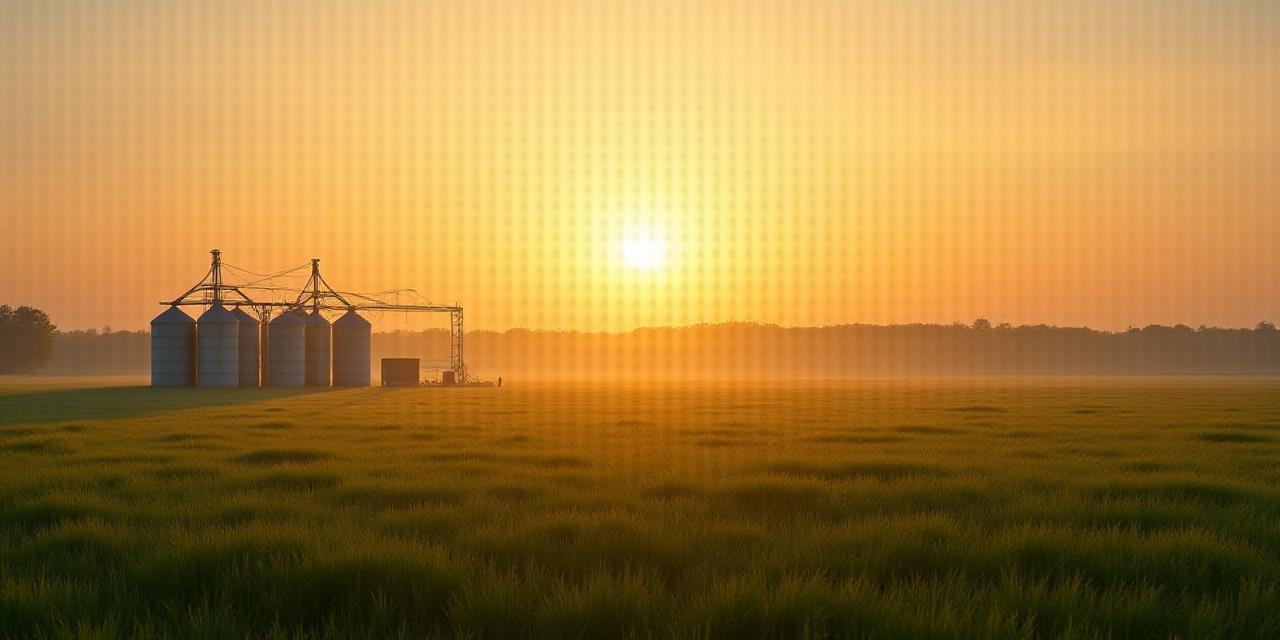 Abstract representation of data security and agricultural integrity